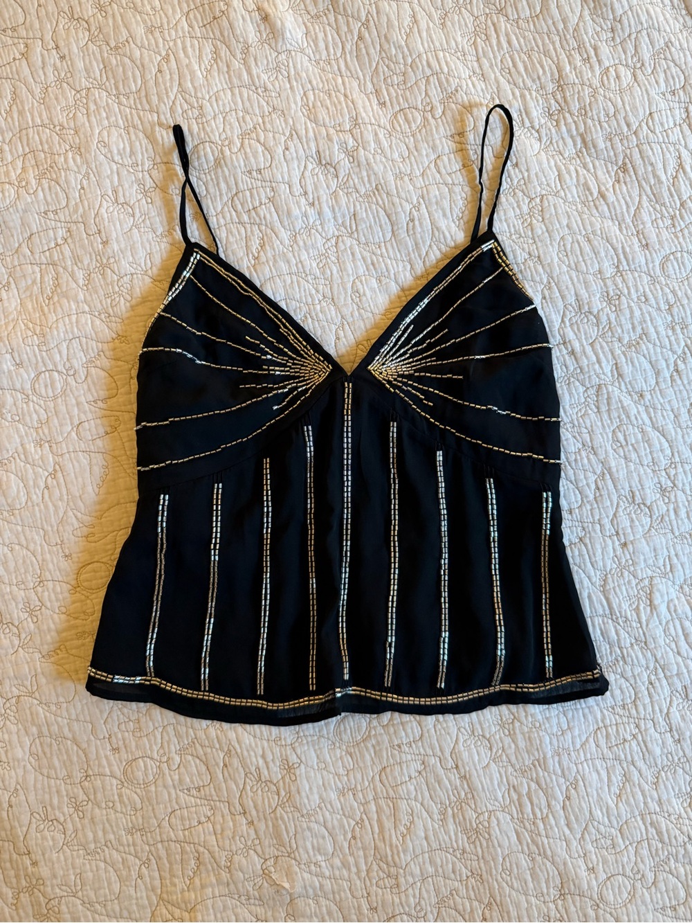 Abercrombie & Fitch Beaded Black V-Neck